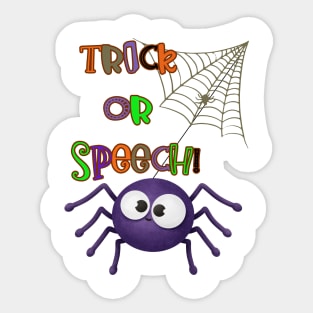 Trick or Speech spider web Sticker